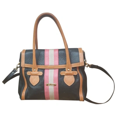 Pre-owned Borsalino Leather Handbag In Multicolour