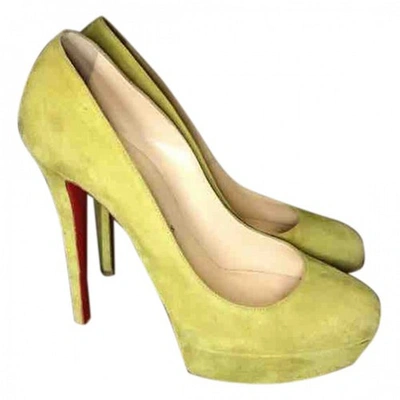 Pre-owned Christian Louboutin Bianca Heels In Green