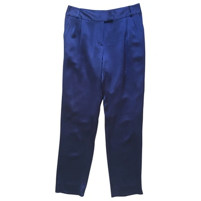Pre-owned Reiss Straight Pants In Blue
