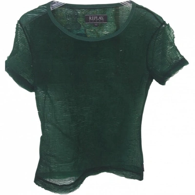 Pre-owned Replay Green Polyester Top