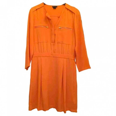 Pre-owned Theory Silk Dress In Orange
