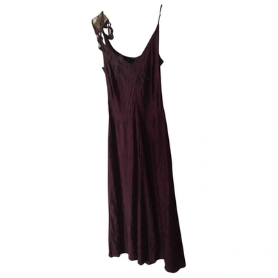 Pre-owned Isabel Marant Silk Mid-length Dress In Burgundy
