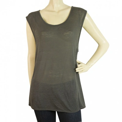 Pre-owned Helmut Lang Grey Polyester Top