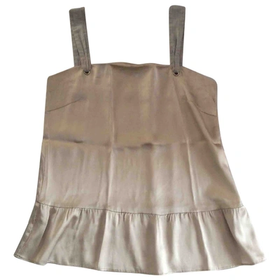 Pre-owned Brunello Cucinelli Silk Camisole In Beige