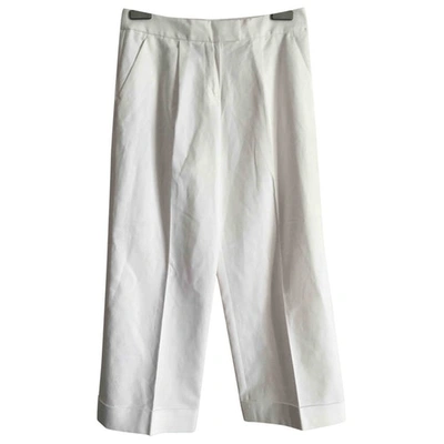 Pre-owned Moschino Straight Pants In White