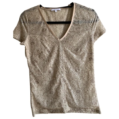 Pre-owned Patrizia Pepe Lace Top In Beige