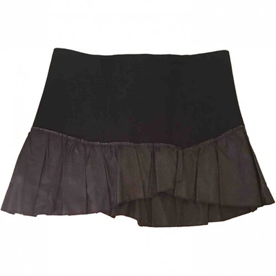 Pre-owned Isabel Marant Wool Mini Skirt In Black