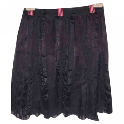 Pre-owned Barbara Bui Silk Skirt In Black