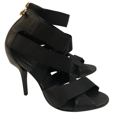 Pre-owned Bcbg Max Azria Leather Heels In Black