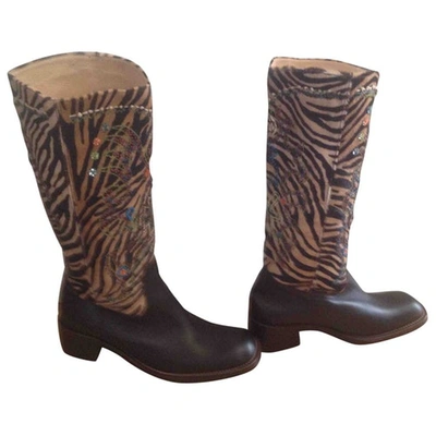 Pre-owned Bogner Leather Boots In Multicolour