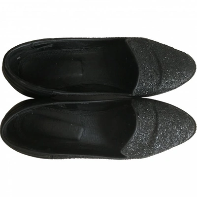 Pre-owned The Kooples Leather Flats In Black