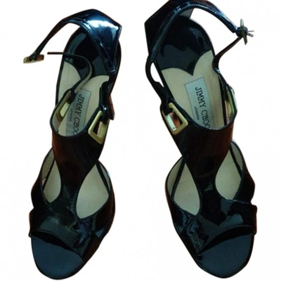 Pre-owned Jimmy Choo Patent Leather Sandal In Black