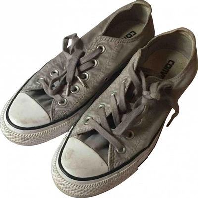 Pre-owned Converse Cloth Lace Ups In Grey