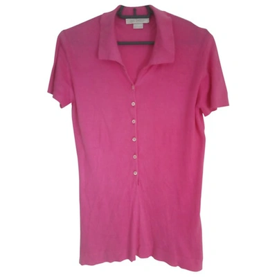 Pre-owned John Smedley Pink Cotton Top