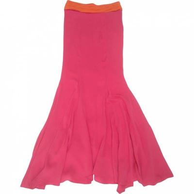 Pre-owned Ermanno Scervino Silk Maxi Dress In Pink