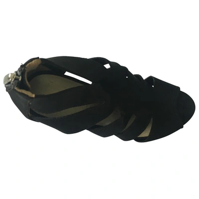 Pre-owned Karen Millen Black Rubber Sandals