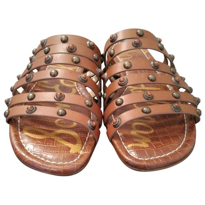 Pre-owned Sam Edelman Leather Sandals In Brown