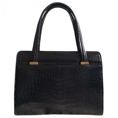 Pre-owned Gucci Black Crocodile Handbag