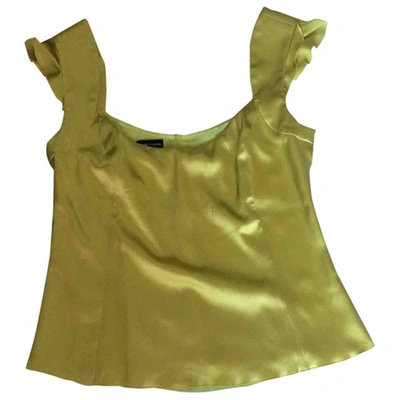 Pre-owned Emporio Armani Silk Camisole In Yellow
