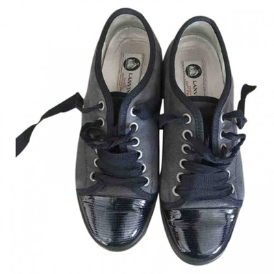 Pre-owned Lanvin Trainers In Navy