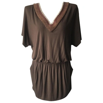 Pre-owned Faith Connexion Mid-length Dress In Brown