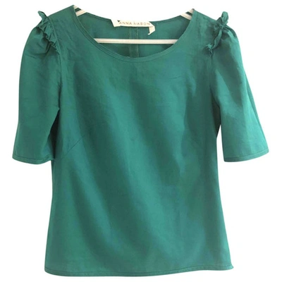 Pre-owned Anna Mason Green Cotton  Top