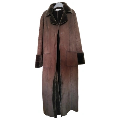 Pre-owned Pinko Coat In Brown