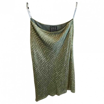 Pre-owned Cynthia Rowley Glitter Skirt In Green