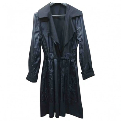Pre-owned Kenneth Cole Trench Coat In Black