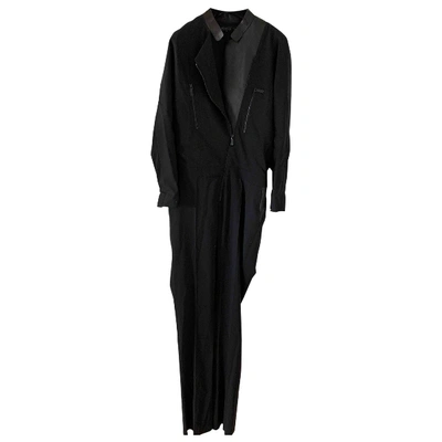 Pre-owned Barbara Bui Wool Jumpsuit In Black