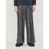 ISSEY MIYAKE STRIPED WIDE JEANS