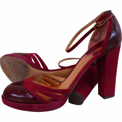 Pre-owned Chloé Burgundy Patent Leather Heels