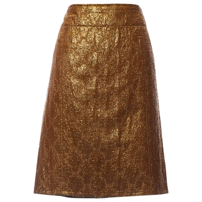 Pre-owned Prada Gold Skirt