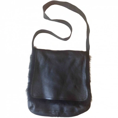 Pre-owned Gucci Black Shearling Handbag