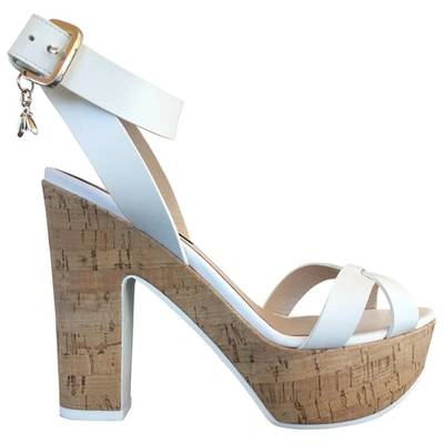 Pre-owned Patrizia Pepe Leather Sandal In White