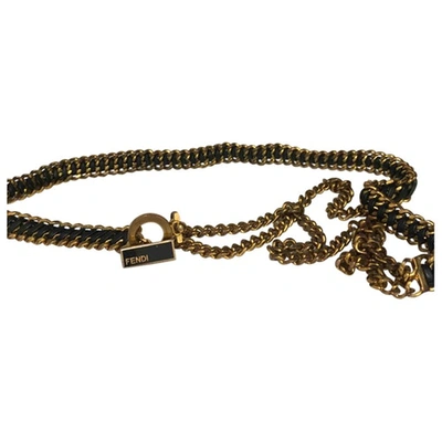 Pre-owned Fendi Black Chain Belt