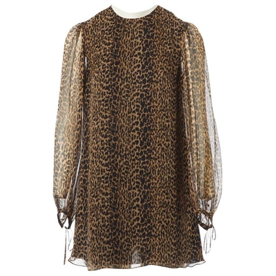 Pre-owned Saint Laurent Brown Silk Dress