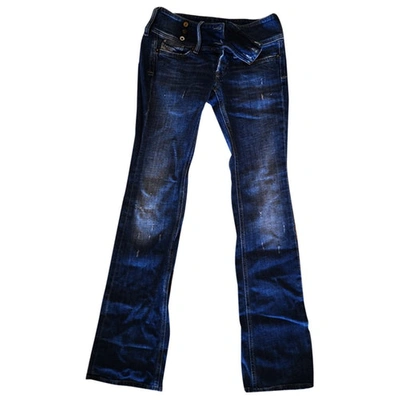 Pre-owned Diesel Blue Cotton - Elasthane Jeans