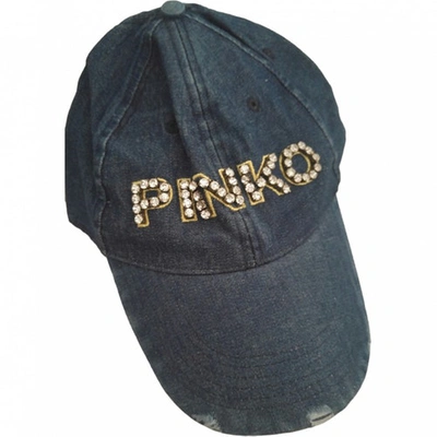 Pre-owned Pinko Blue Cotton Hat