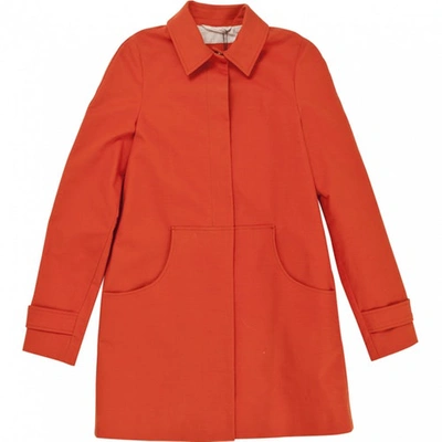 Pre-owned Lacoste Orange Cotton Coat