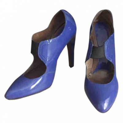 Pre-owned Marni Patent Leather Heels In Blue