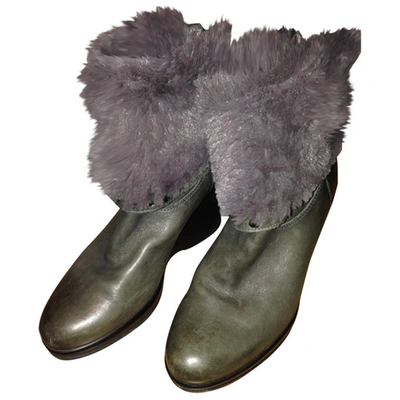 Pre-owned Janet & Janet Boots In Grey
