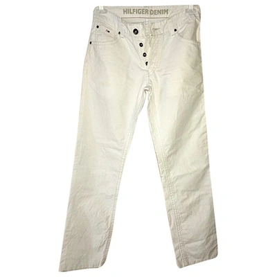 Pre-owned Tommy Hilfiger Straight Jeans In White
