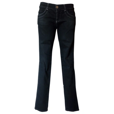 Pre-owned Pinko Black Cotton - Elasthane Jeans