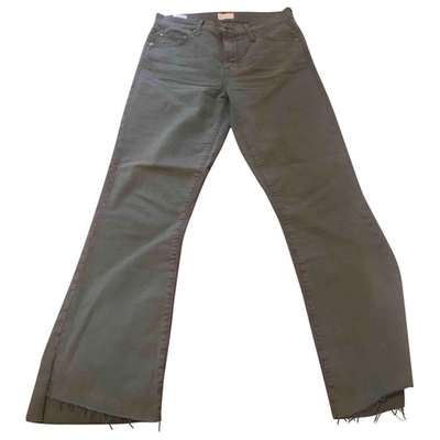 Pre-owned Mother Mslim Jeans In Green