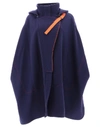 CHLOÉ CHLOÉ HOODED CONTRAST STITCH CAPE