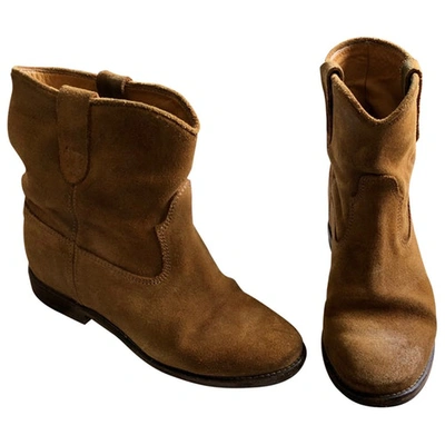 Pre-owned Isabel Marant Crisi Brown Suede Ankle Boots