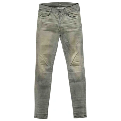 Pre-owned Citizens Of Humanity Slim Jeans In Grey