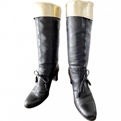 Pre-owned Paule Ka Black Leather Boots