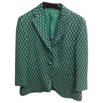 Pre-owned Tagliatore Short Vest In Green